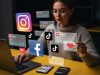 Social Media Marketing Strategy Content Growth Concept