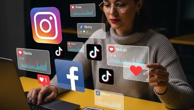 Social Media Marketing Strategy Content Growth Concept